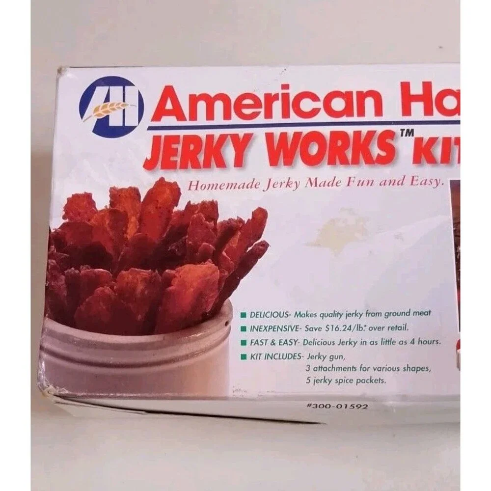 Vintage American Harvest Jerky Works Kit SEALED New Old Stock Nesco BJW-1 Gun